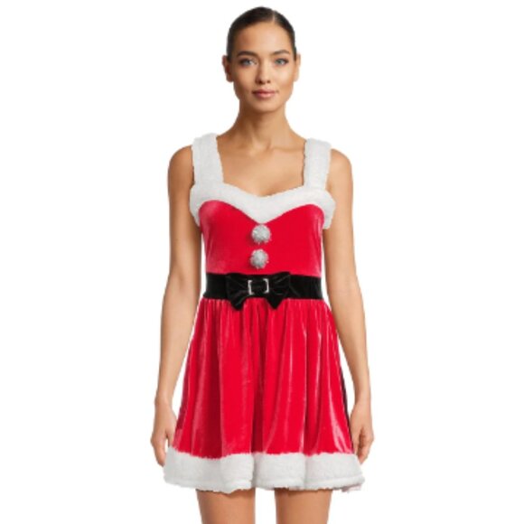 NWT No Boundaries Juniors Santa Dress - Picture 1 of 13